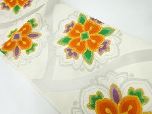 花模様織出し袋帯